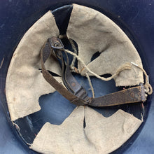 Load image into Gallery viewer, Original WW2 German Civil Defence Luftschutz Helmet - Complete with Liner &amp; Chinstrap
