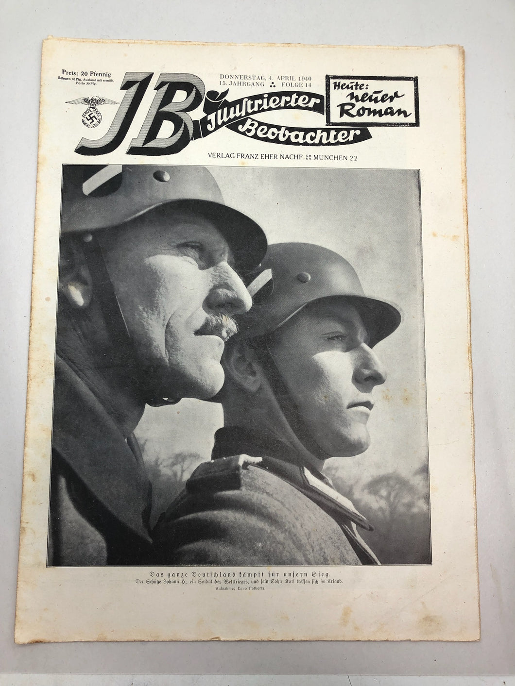 JB Juustrierter Beobachter NSDAP Magazine Original WW2 German - 4 April 1940
