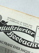 JB Juustrierter Beobachter NSDAP Magazine Original WW2 German - 19th March 1942 - The Militaria Shop