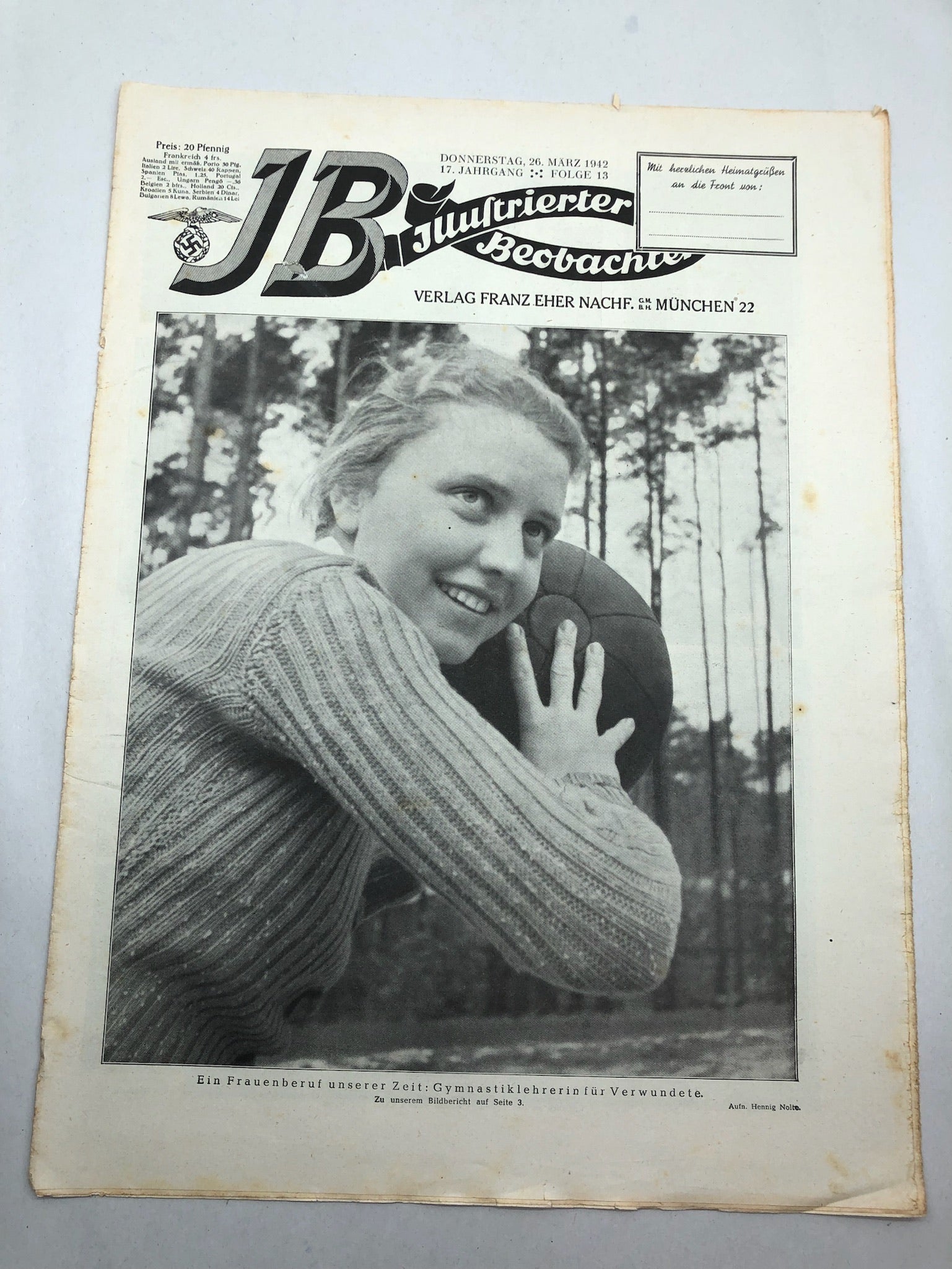 JB Juustrierter Beobachter NSDAP Magazine Original WW2 German - 26 March 1942 - The Militaria Shop