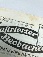 Load image into Gallery viewer, JB Juustrierter Beobachter NSDAP Magazine Original WW2 German - 1 October 1942
