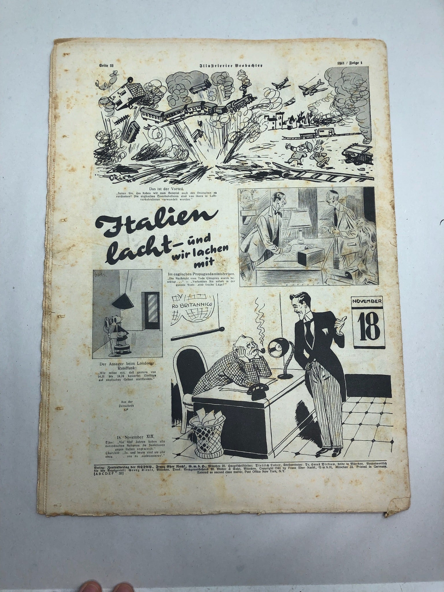 JB Juustrierter Beobachter NSDAP Magazine Original WW2 German - 2 January 1941 - The Militaria Shop