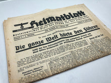 Lade das Bild in den Galerie-Viewer, Original WW2 German NSDAP Heimatblatt Political Newspaper - 4th February 1939
