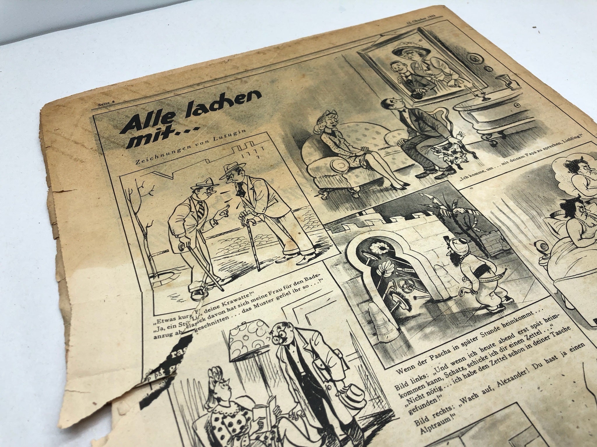 Original WW2 German Political Newspaper - 12th October 1943 - The Militaria Shop