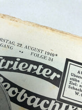 Charger l&#39;image dans la galerie, JB Juustrierter Beobachter NSDAP Magazine Original WW2 German - 22 August 1940
