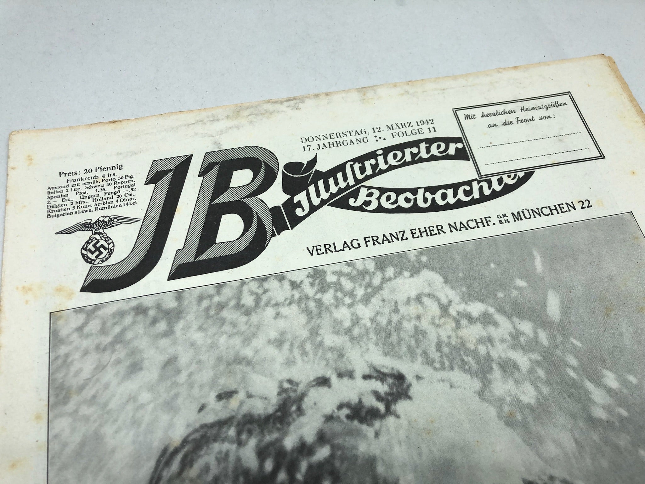 JB Juustrierter Beobachter NSDAP Magazine Original WW2 German - 12th March 1942 - The Militaria Shop