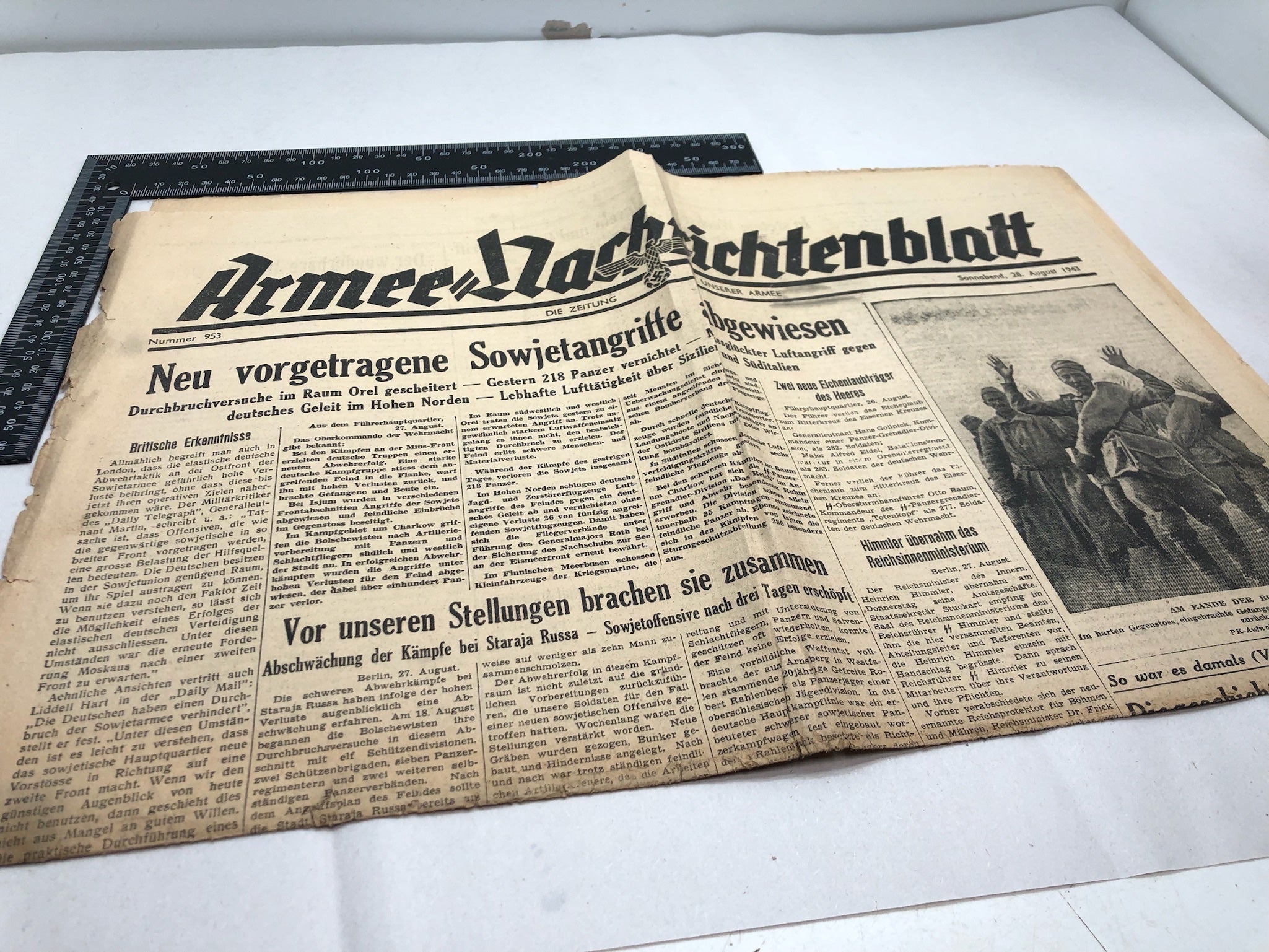 Original WW2 German Political Newspaper - 28th August 1943 - The Militaria Shop