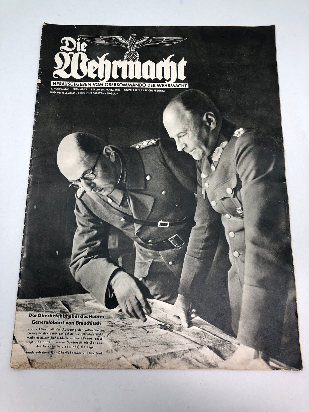Die Wehrmacht German Propaganda Magazine Original WW2 - March 1939