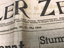 Charger l'image dans la galerie, Original WW2 German Political Newspaper - 20th/21st May 1944

