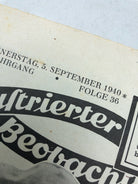 JB Juustrierter Beobachter NSDAP Magazine Original WW2 German - 5th September 1940 - The Militaria Shop