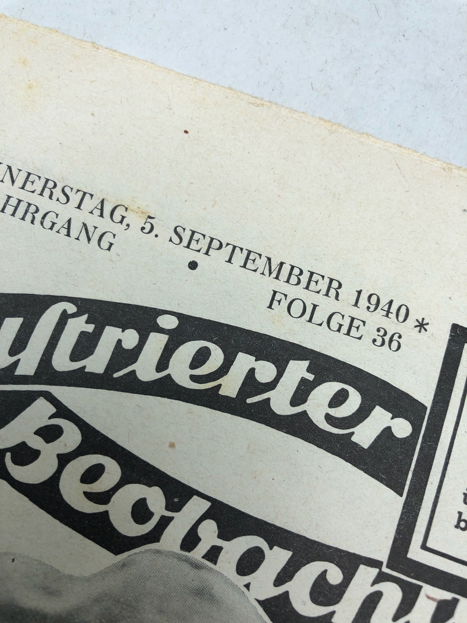 JB Juustrierter Beobachter NSDAP Magazine Original WW2 German - 5th September 1940 - The Militaria Shop