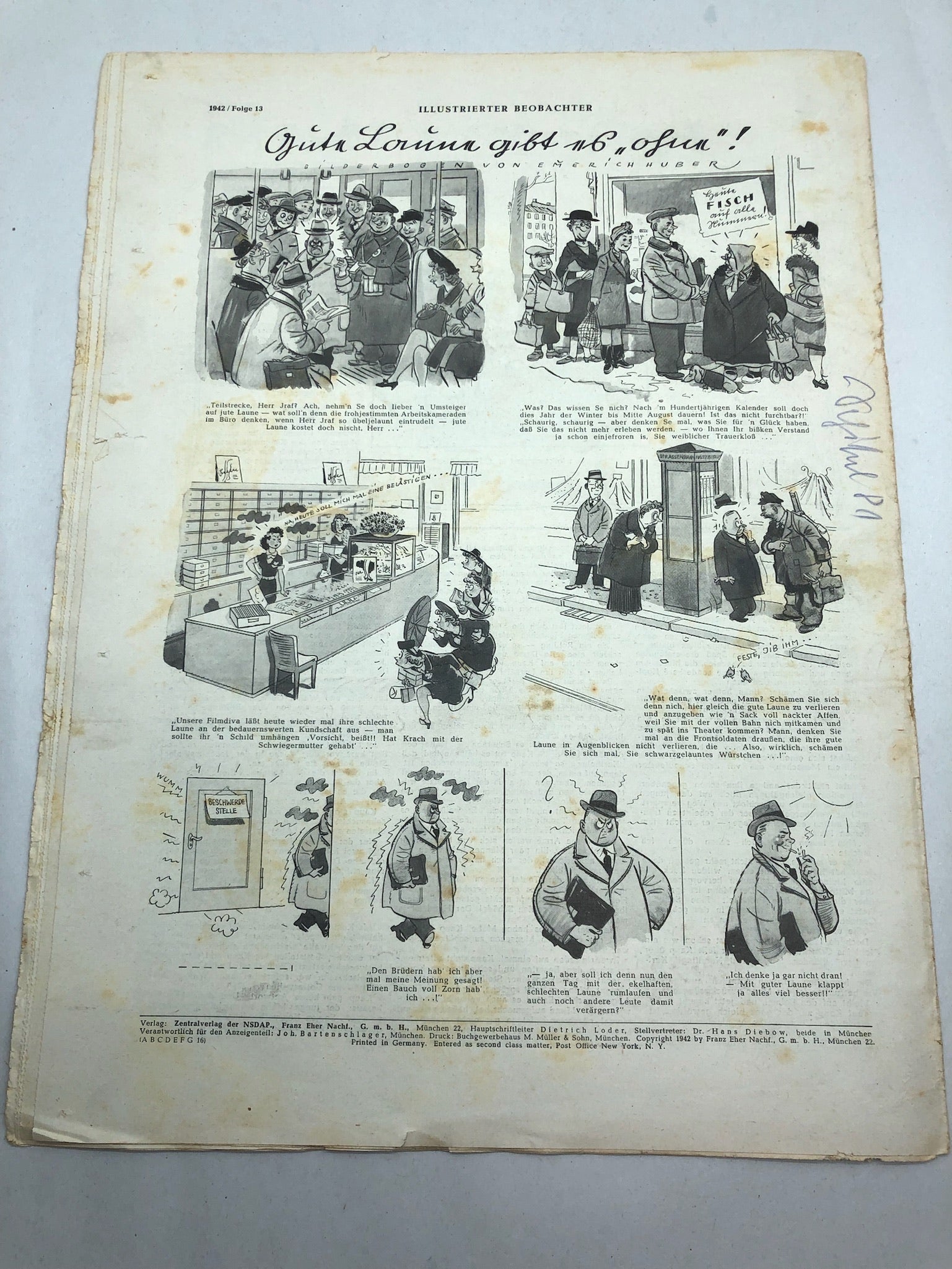 JB Juustrierter Beobachter NSDAP Magazine Original WW2 German - 26 March 1942 - The Militaria Shop