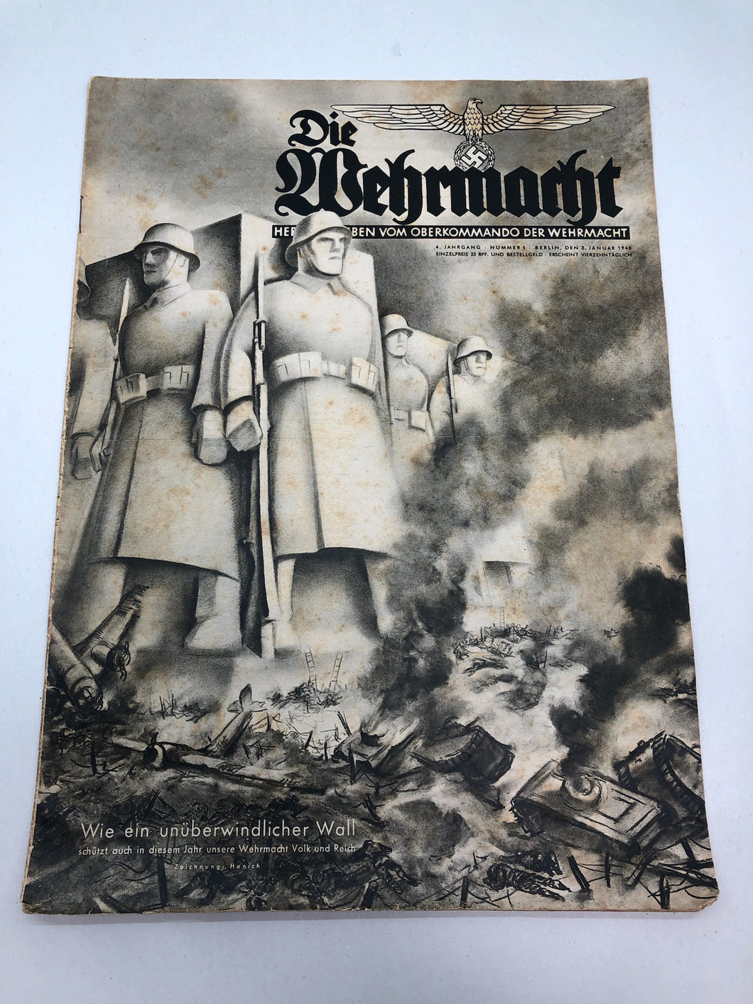 Die Wehrmacht German Propaganda Magazine Original WW2 - January 1940