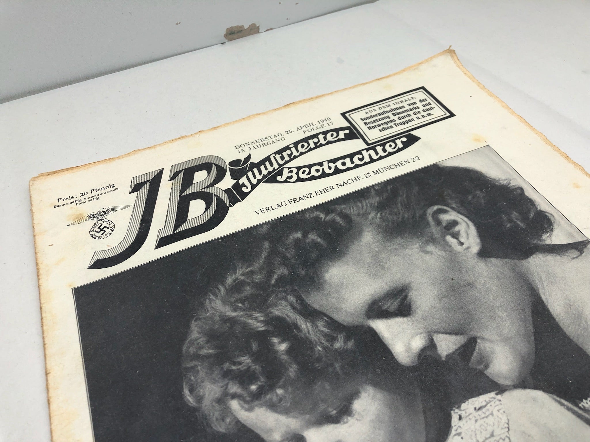 JB Juustrierter Beobachter NSDAP Magazine Original WW2 German - 25 April 1940 - The Militaria Shop