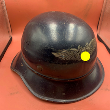 Load image into Gallery viewer, Original WW2 German Civil Defence Luftschutz Helmet - Complete with Liner &amp; Chinstrap
