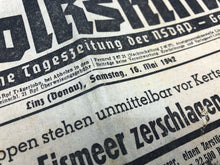Charger l&#39;image dans la galerie, Original WW2 German NSDAP VOLKSSTIMME Political Newspaper - 16th May 1942
