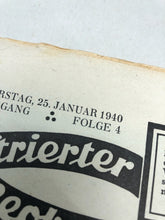Charger l&#39;image dans la galerie, JB Juustrierter Beobachter NSDAP Magazine Original WW2 German - 25 January 1940
