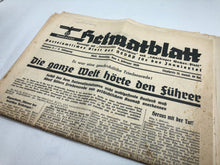 Charger l&#39;image dans la galerie, Original WW2 German NSDAP Heimatblatt Political Newspaper - 4th February 1939
