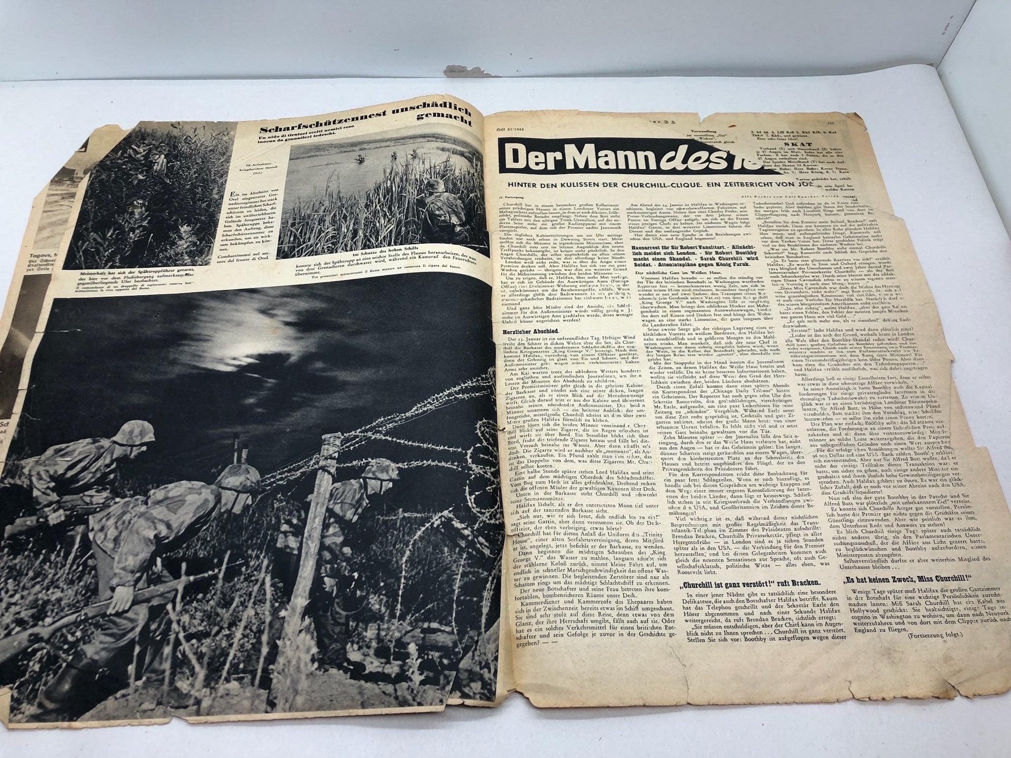 Original WW2 German Political Newspaper - 16th March 1943 - The Militaria Shop