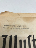 Original WW2 German Political Newspaper - 1st July 1943 - The Militaria Shop