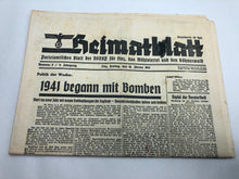 Charger l&#39;image dans la galerie, Original WW2 German NSDAP Heimatblatt Political Newspaper - 10th January 1941
