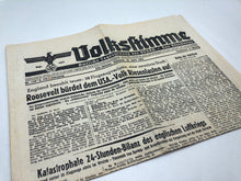Lade das Bild in den Galerie-Viewer, Original WW2 German NSDAP VOLKSSTIMME Political Newspaper - 29th April 1942
