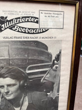 Load image into Gallery viewer, Original WW2 German Newspaper Magazine Framed for Display
