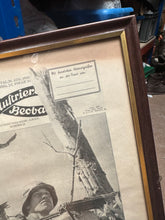 Load image into Gallery viewer, Original WW2 German Newspaper Magazine Framed for Display
