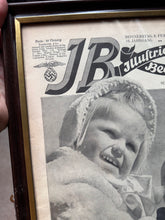 Load image into Gallery viewer, Original WW2 German Newspaper Magazine Framed for Display
