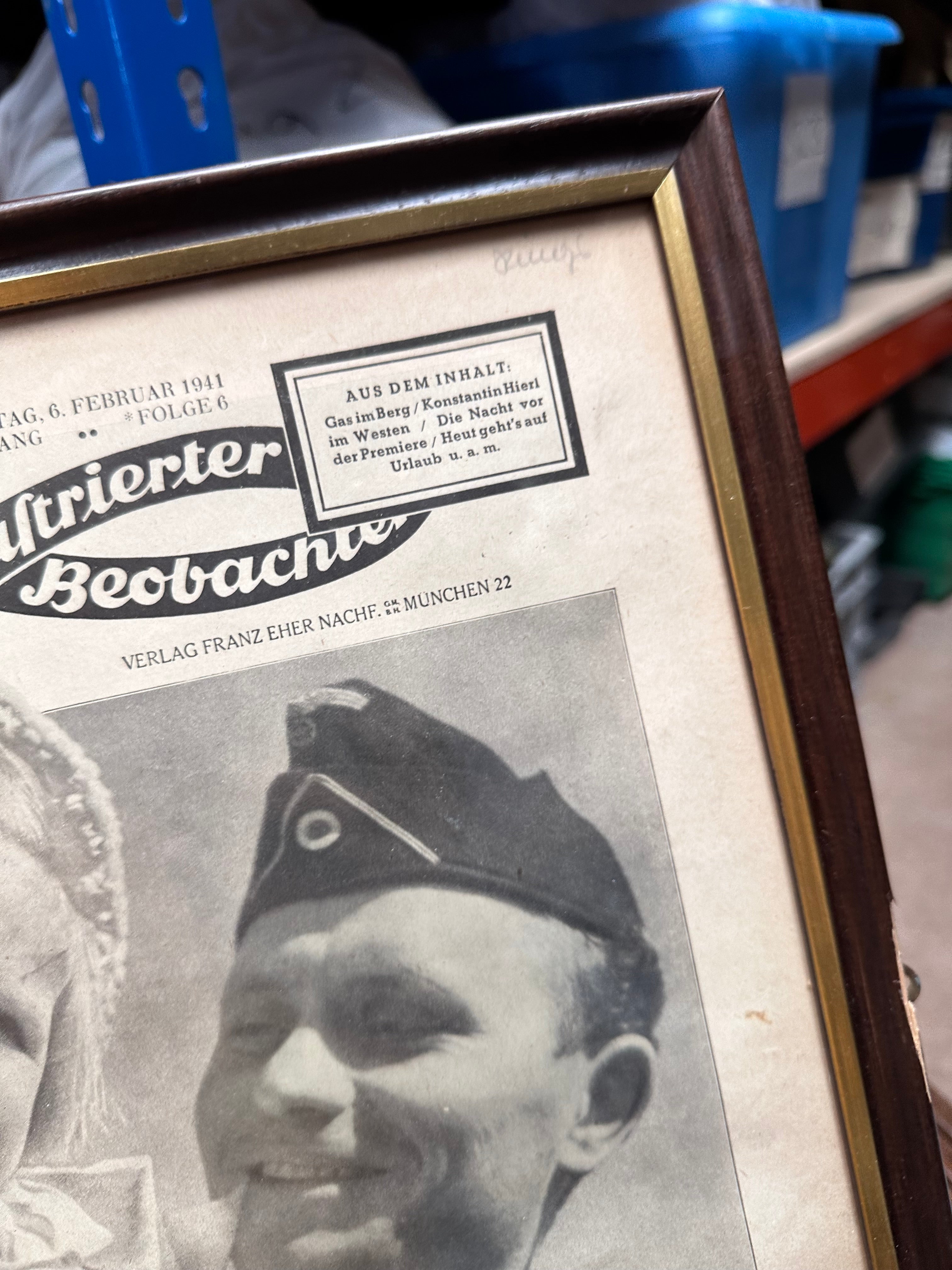 Original WW2 German Newspaper Magazine Framed for Display - The Militaria Shop
