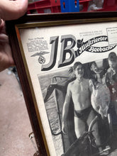Load image into Gallery viewer, Original WW2 German Newspaper Magazine Framed for Display
