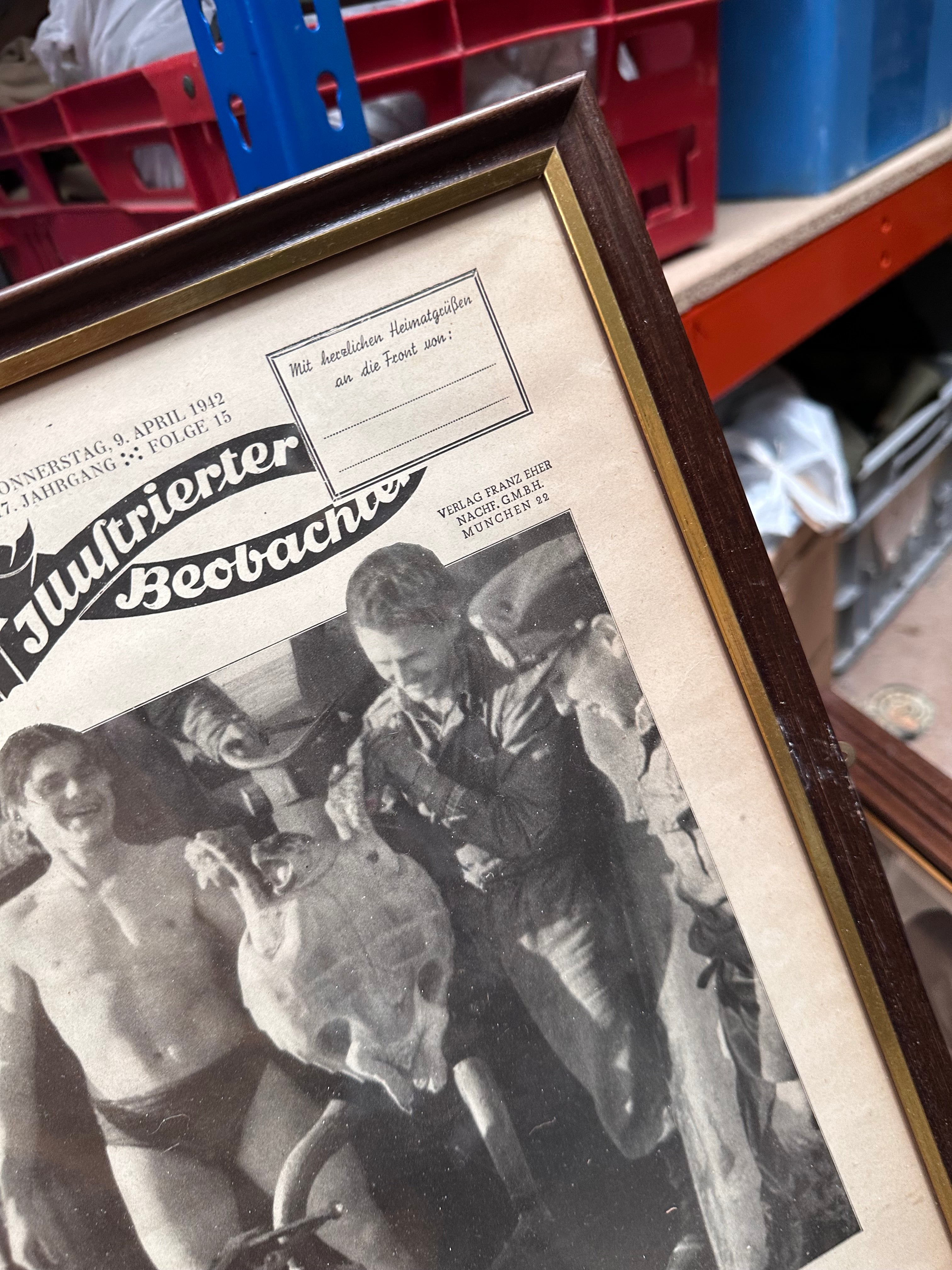 Original WW2 German Newspaper Magazine Framed for Display - The Militaria Shop