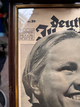Load image into Gallery viewer, Original WW2 German Newspaper Magazine Framed for Display
