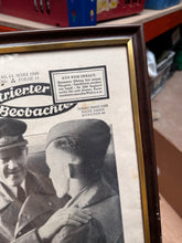 Load image into Gallery viewer, Original WW2 German Newspaper Magazine Framed for Display

