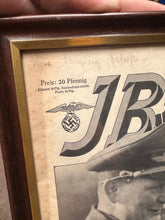 Load image into Gallery viewer, Original WW2 German Newspaper Magazine Framed for Display
