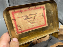 Charger l'image dans la galerie, WW2 British Home Front Civilian Gas Mask in Private Purchase Tin - Named
