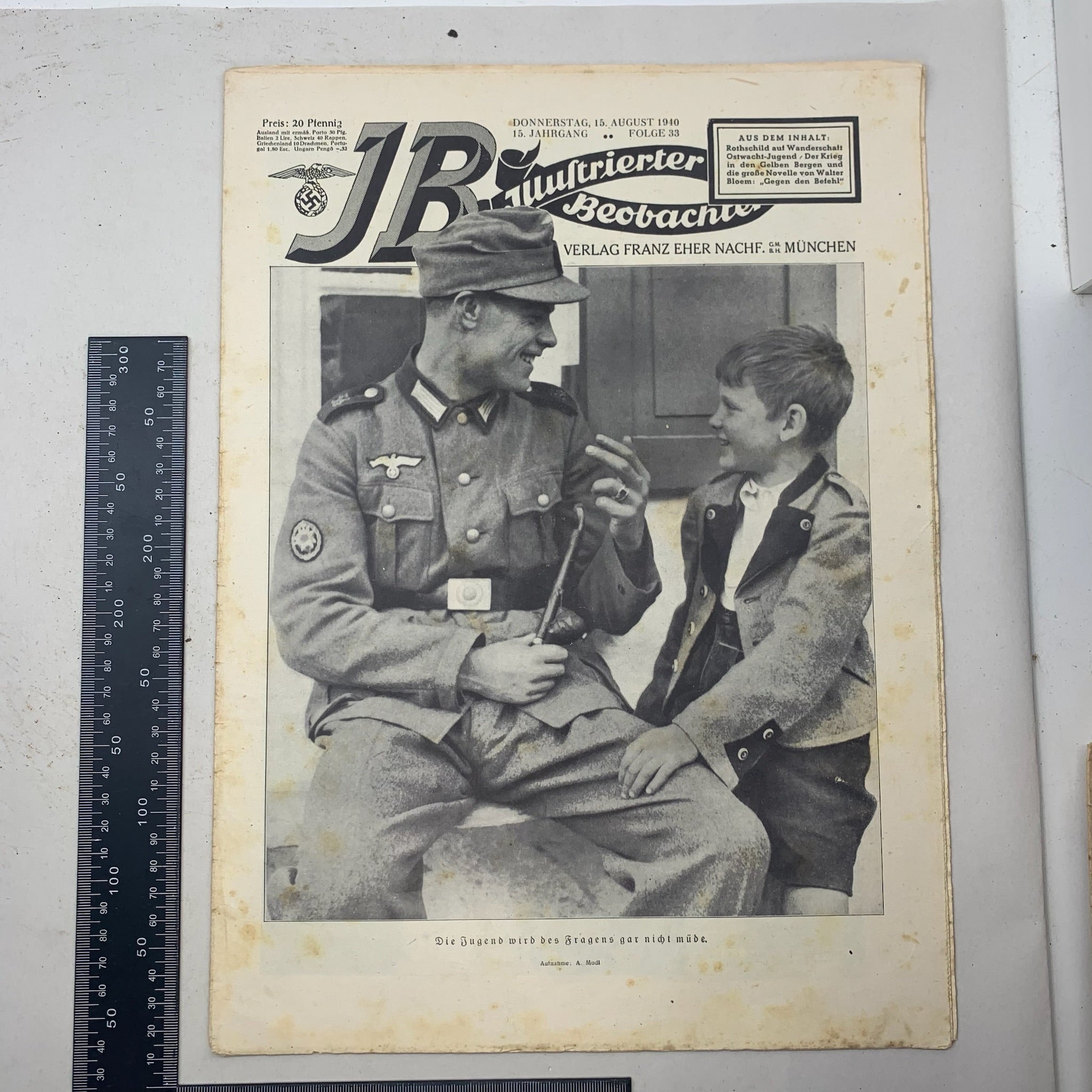 JB Juustrierter Beobachter NSDAP Magazine Original WW2 German - 15th August 1940 - The Militaria Shop