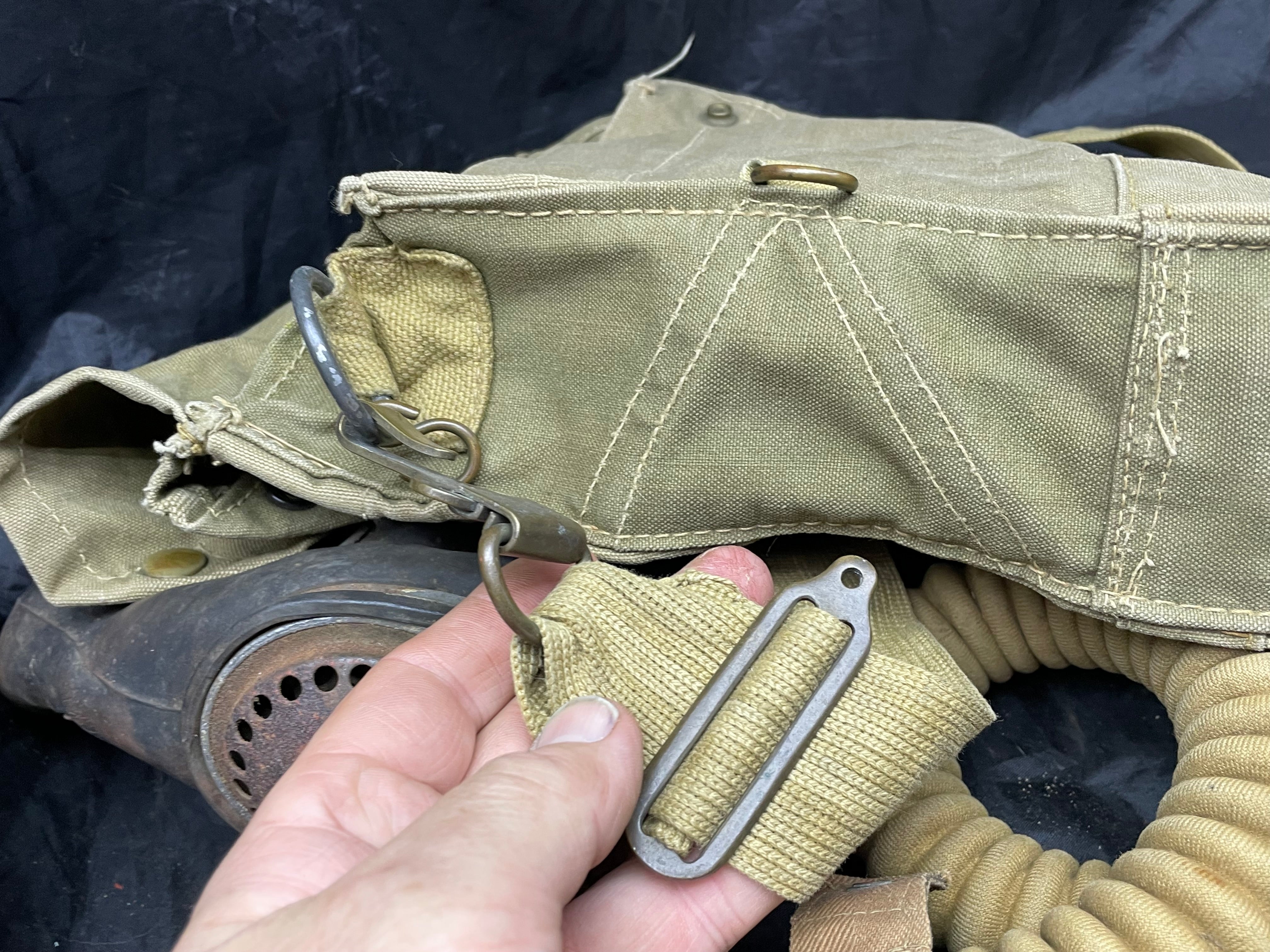 Original WW2 British Army Long-Hose Gas Mask with Bag - The Militaria Shop