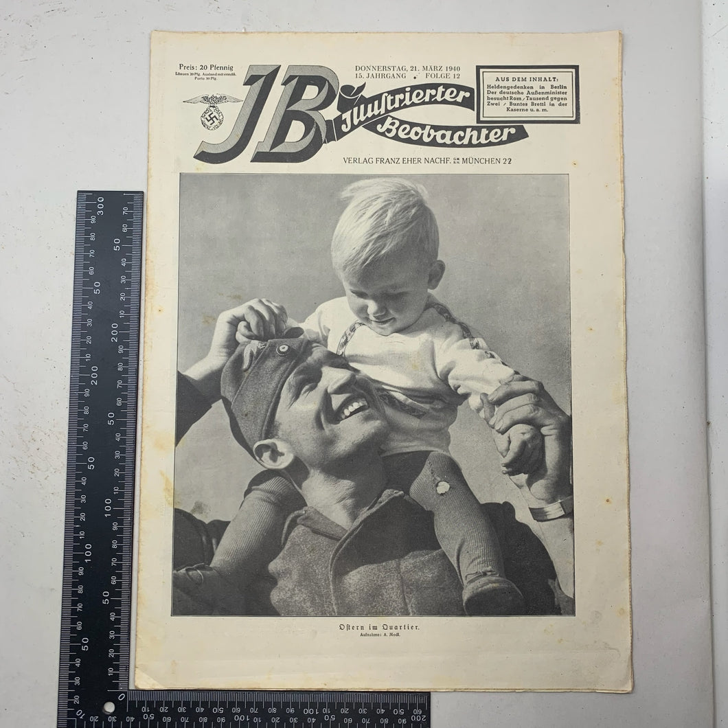 JB Juustrierter Beobachter NSDAP Magazine Original WW2 German - 21st March 1940