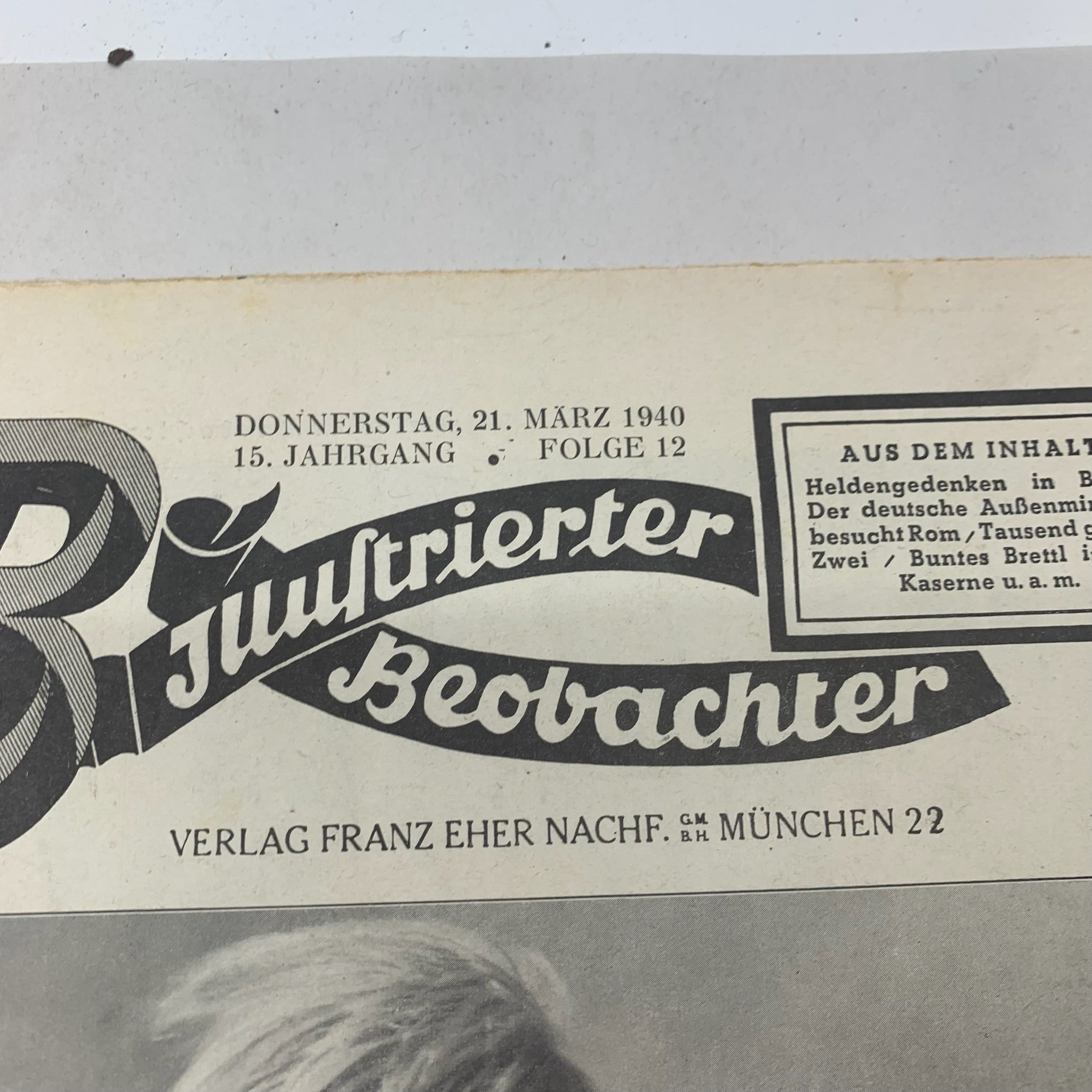 JB Juustrierter Beobachter NSDAP Magazine Original WW2 German - 21st March 1940 - The Militaria Shop