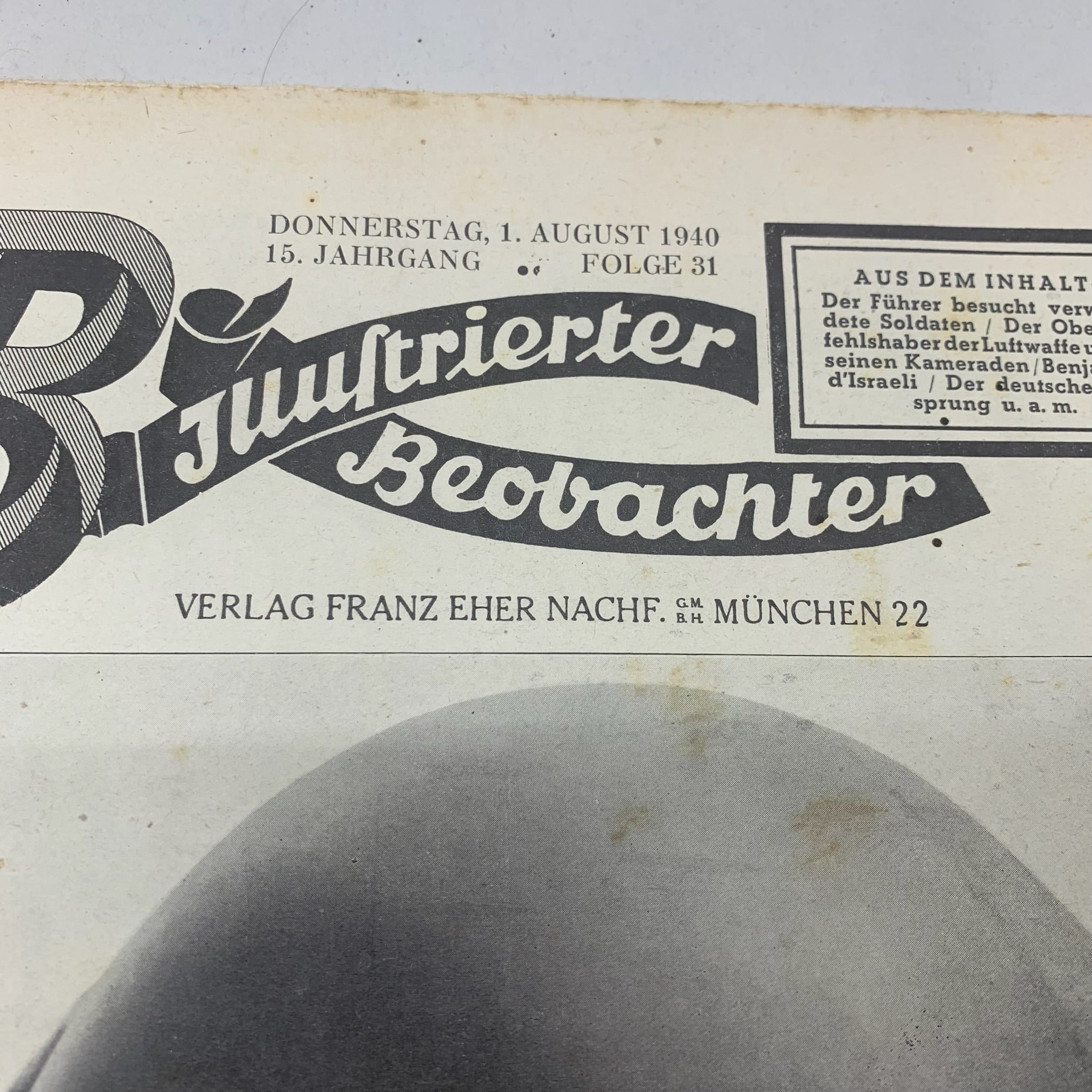 JB Juustrierter Beobachter NSDAP Magazine Original WW2 German - 1st August 1940 - The Militaria Shop