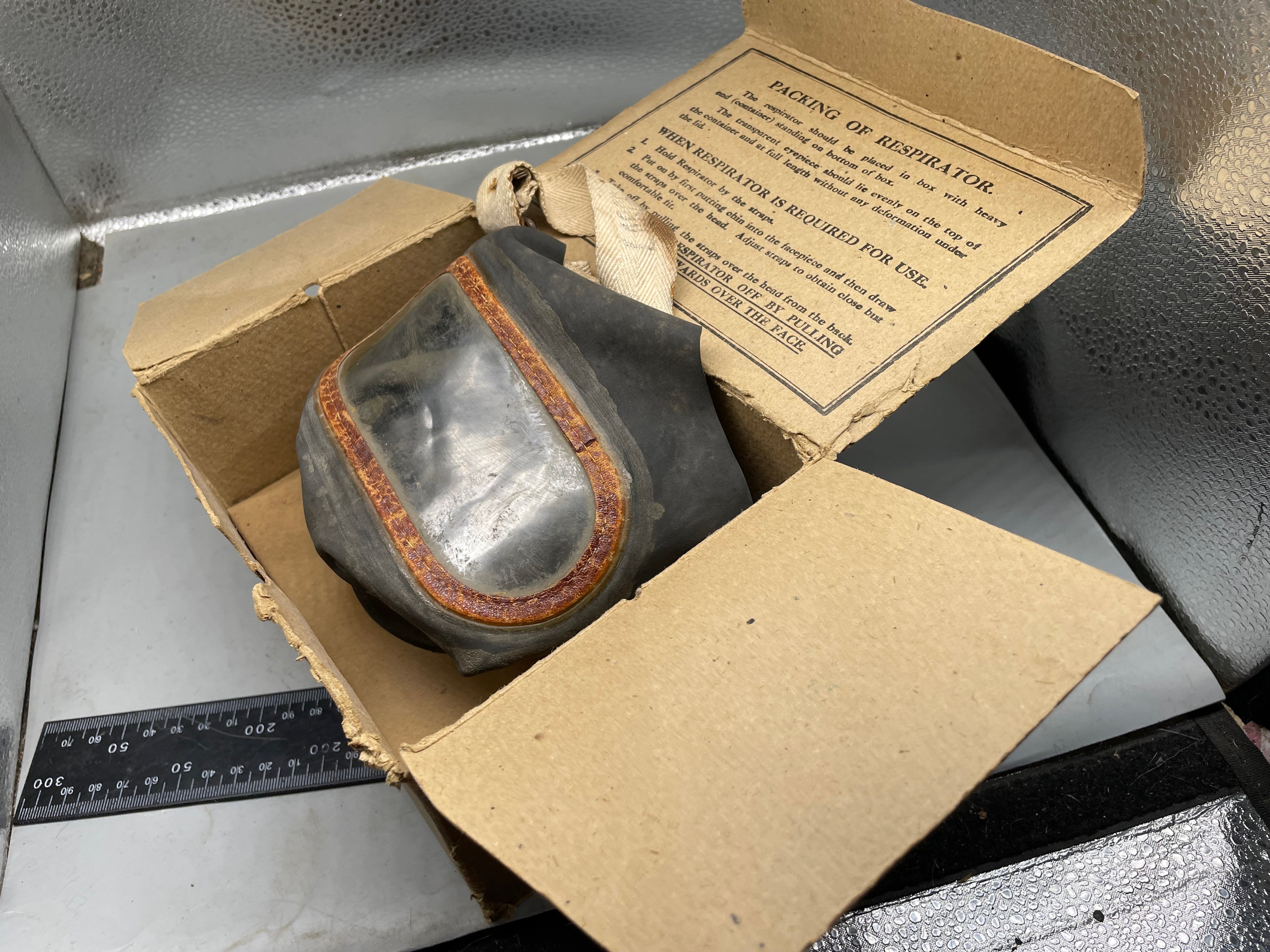 Civilian Gas Mask in Original Cardboard Box - WW2 British Home Front - The Militaria Shop