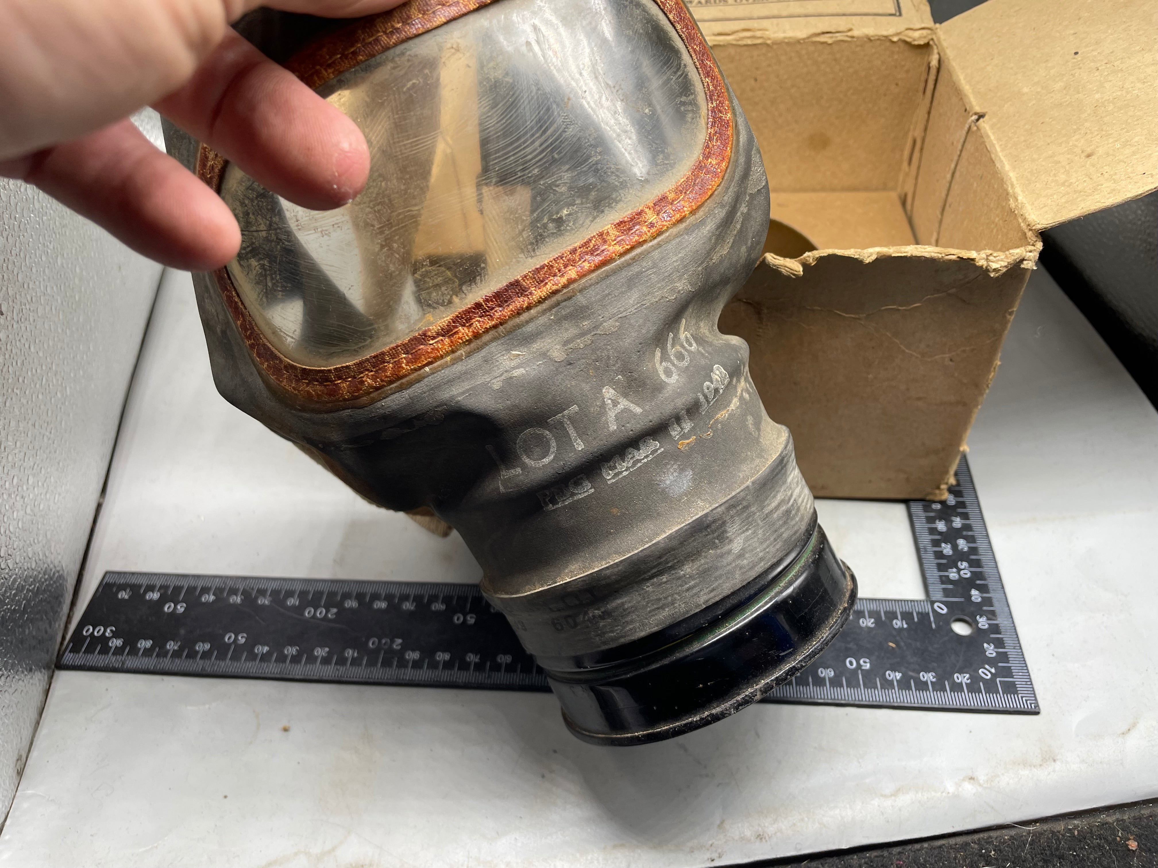 Civilian Gas Mask in Original Cardboard Box - WW2 British Home Front - The Militaria Shop