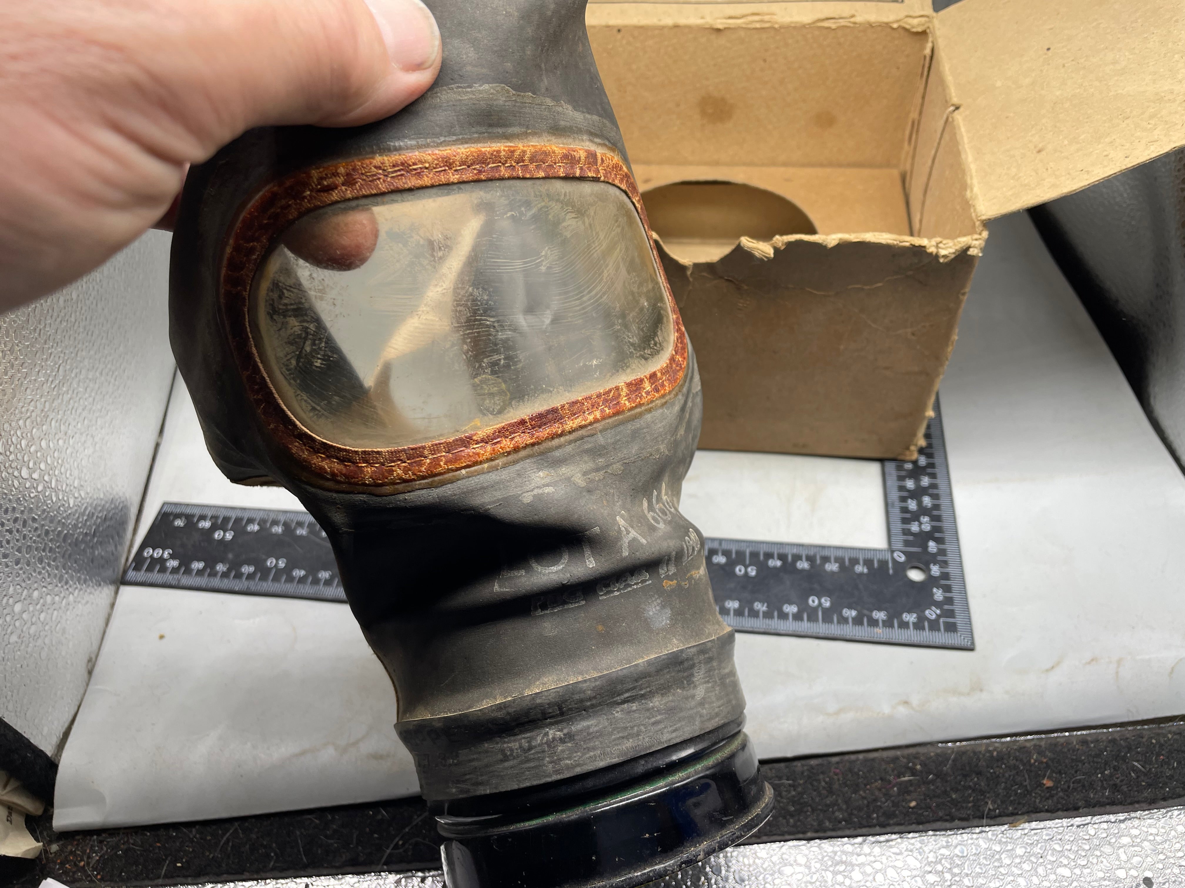 Civilian Gas Mask in Original Cardboard Box - WW2 British Home Front - The Militaria Shop