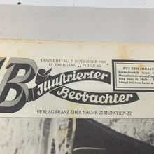 Charger l&#39;image dans la galerie, JB Juustrierter Beobachter NSDAP Magazine Original WW2 German - 7th November 1940
