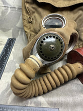 Load image into Gallery viewer, Original WW2 British Army Soldiers GSR Gas Mask Set in Bag
