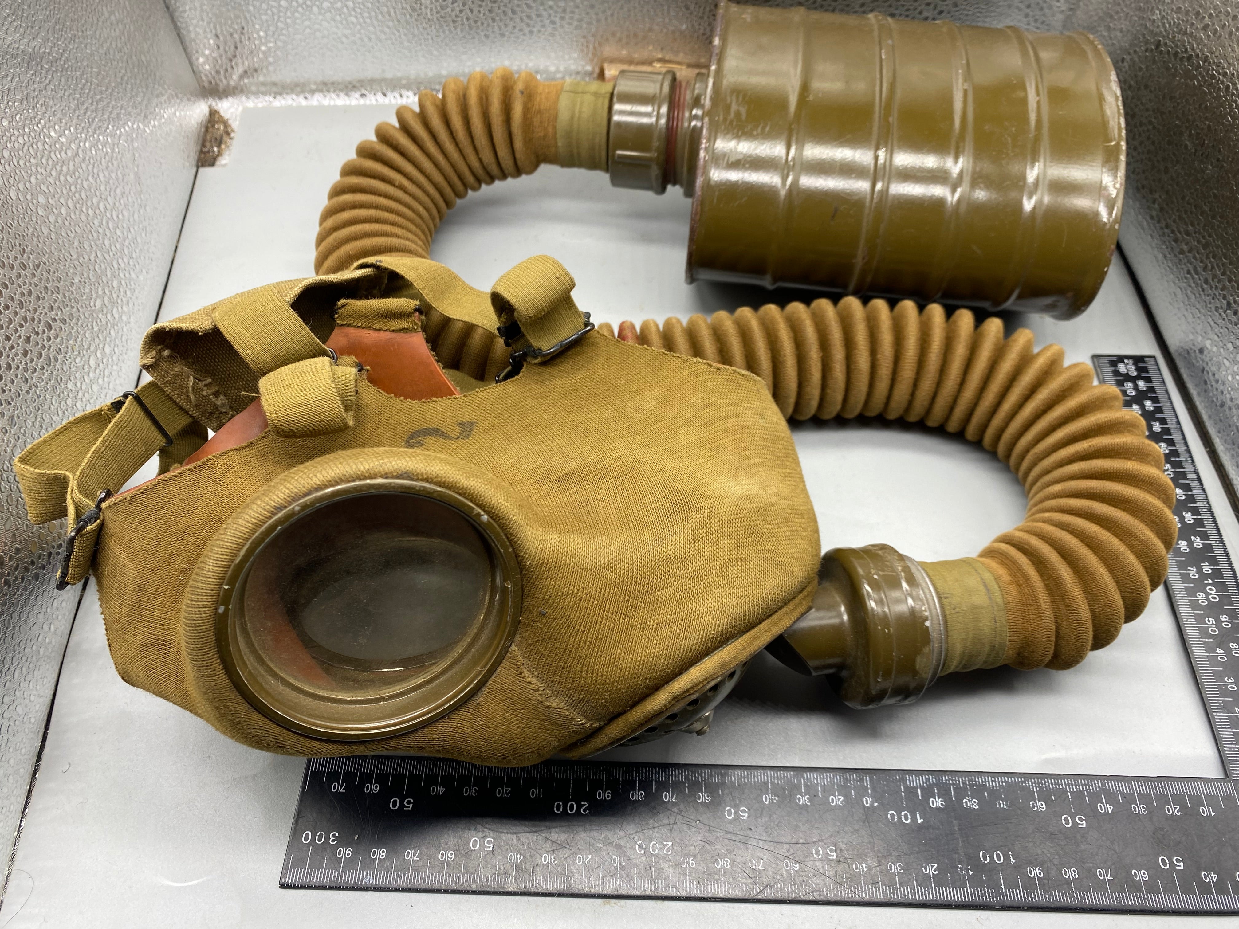Original 1938 Dated Czech Army Gas Mask with Filter - The Militaria Shop