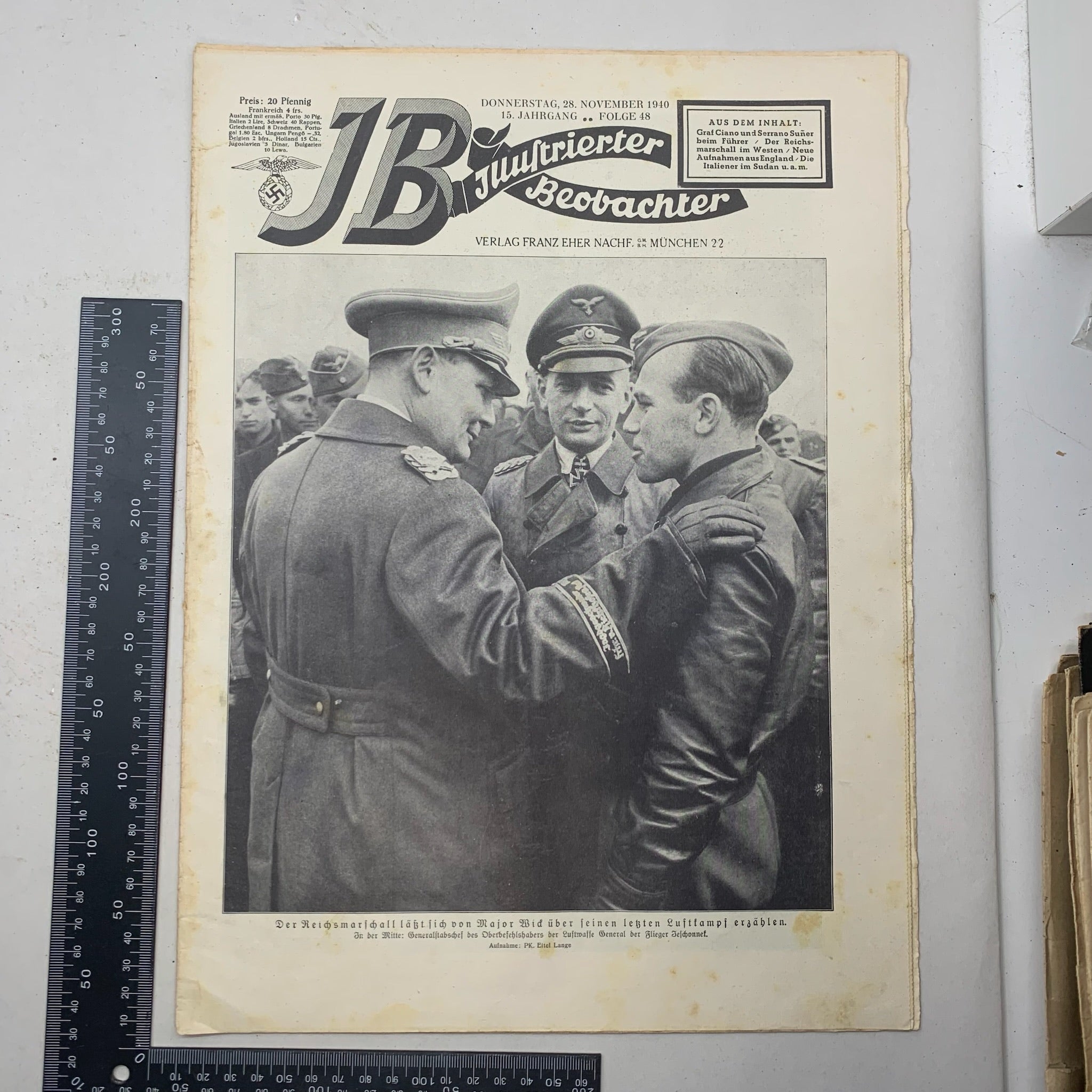 JB Juustrierter Beobachter NSDAP Magazine Original WW2 German - 28th November 1940 - The Militaria Shop