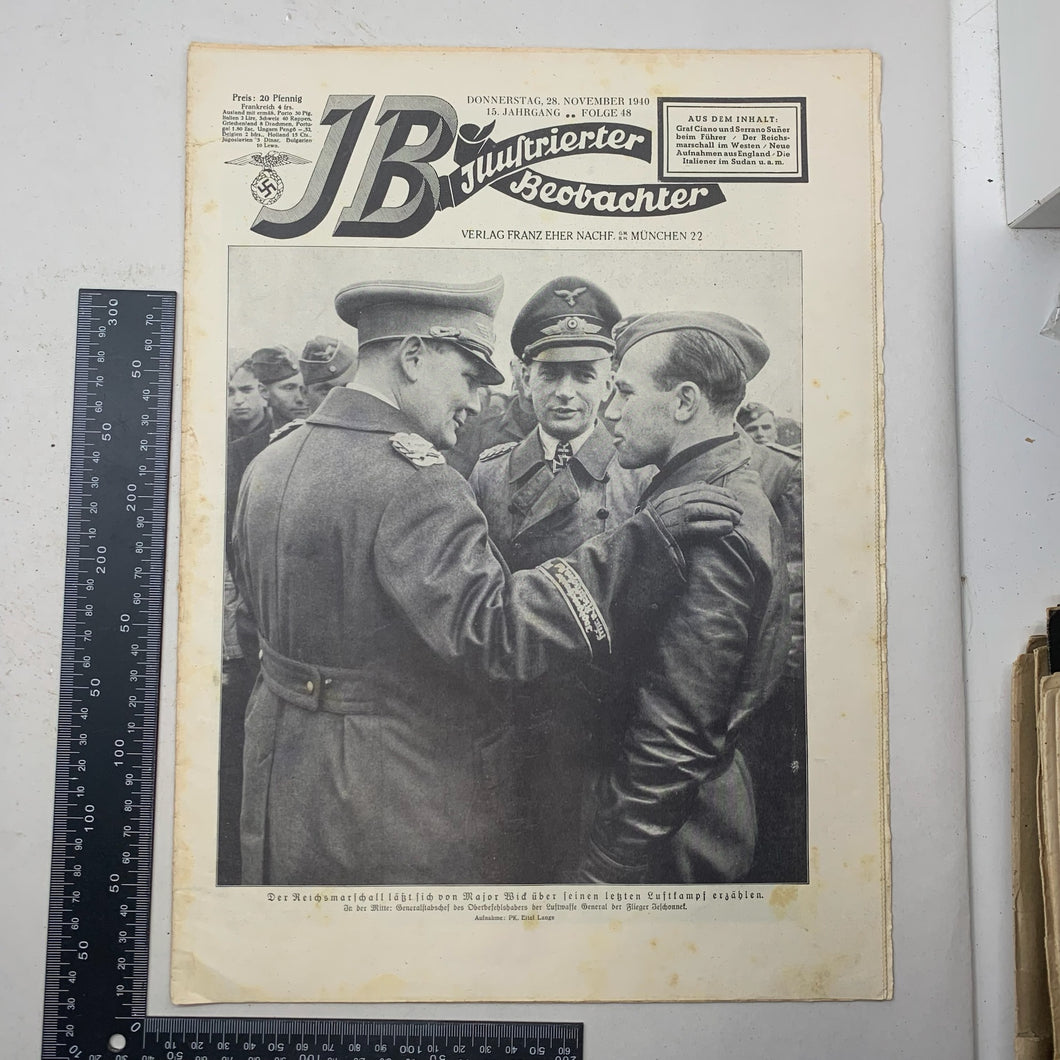JB Juustrierter Beobachter NSDAP Magazine Original WW2 German - 28th November 1940