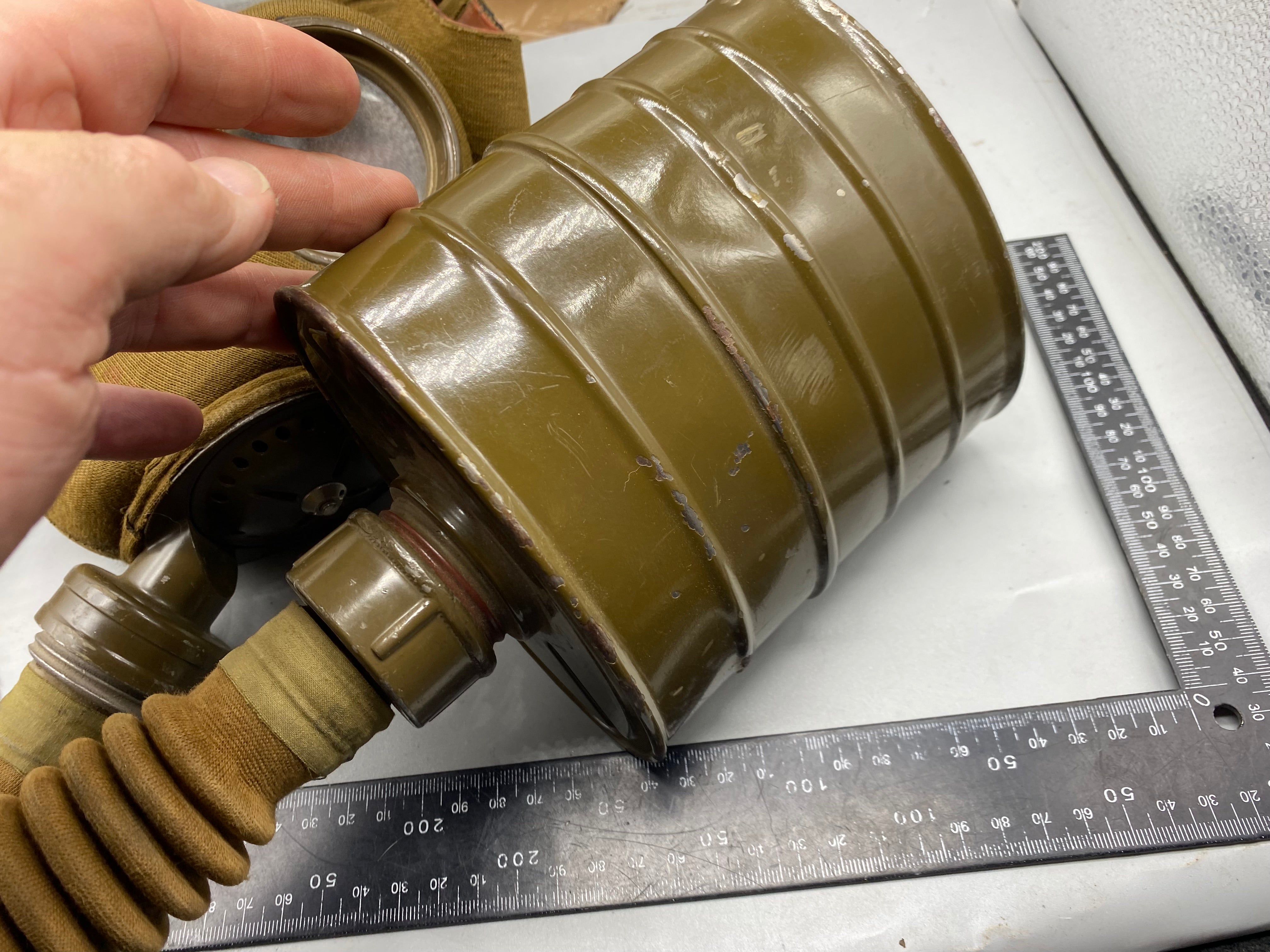 Original 1938 Dated Czech Army Gas Mask with Filter - The Militaria Shop